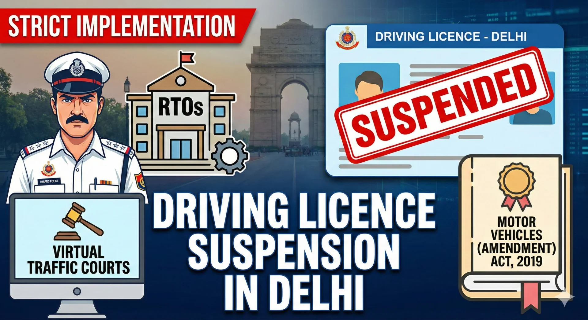 Driving Licence Suspension Rules in Delhi (DL)
